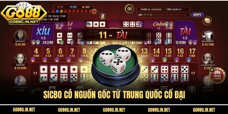 Sicbo có nguồn gốc từ Trung Quốc cổ đại
